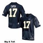 Notre Dame Fighting Irish Men's Cole Capen #17 Navy Under Armour Authentic Stitched Big & Tall College NCAA Football Jersey ZVO6399TU